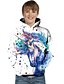 cheap Hoodies &amp; Sweatshirts-Kids Toddler Boys&#039; Hoodie &amp; Sweatshirt Long Sleeve White Unicorn Color Block Geometric Tie Dye Print Active Basic