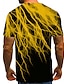 preiswerte Geometrical-Lightning Strikes Herren-T-Shirt mit Grafik, abstrakt, Rundhalsausschnitt, grün, lila, gelb, weiß, täglich, kurzärmelig, bedruckt, Kleidung, Bekleidung, Basic, übertriebenes T-Shirt, lässig, blaue