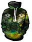 cheap Men&#039;s 3D Hoodies-Men&#039;s Plus Size Hoodie Geometric 3D Print Hooded Halloween Active Hoodies Sweatshirts  Long Sleeve Black / Fall / Winter