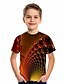 cheap Tees &amp; Shirts-Kids Boys&#039; T shirt Tee Short Sleeve Geometric Yellow Children Tops Summer Basic Holiday