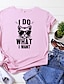 cheap Women&#039;s T-shirts-Women&#039;s T shirt Tee Designer Summer Short Sleeve White Pink Yellow Light Green Wine Army Green Graphic Design Letter Animal Hot Stamping Round Neck Daily Print Clothing Clothes Designer Basic