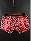 cheap Men&#039;s Exotic Underwear-Men&#039;s 1 Piece Print Boxers Underwear - Normal Low Waist Blue Red Yellow S M L