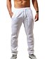 cheap Men&#039;s Pants-Men&#039;s Sporty Drawstring Sweatpants Beach Pants Full Length Pants Micro-elastic Daily Holiday Cotton Solid Colored Mid Waist Outdoor Sports Slim Green Blue White Black Gray S M L XL 2XL / Fall