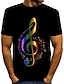 Χαμηλού Κόστους ανδρικό μπλουζάκι 3d-Ανδρικά Πουκάμισο Μπλουζάκι Αστεία μπλουζάκια Γραφική Στρογγυλή Λαιμόκοψη Ρουμπίνι Χρυσό Ουράνιο Τόξο Καθημερινά Κοντομάνικο Στάμπα Ρούχα Εξωγκωμένος Βασικό