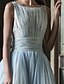 cheap Prom Dresses-A-Line Prom Dresses Sparkle Dress Engagement Floor Length Sleeveless Boat Neck Tulle with Crystals 2022 / Sparkle &amp; Shine
