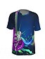 baratos T-shirts e camisas-Infantil Para Meninos Camisa Camiseta Manga Curta 3D Crianças Blusas Esporte &amp; lazer Básico Azul