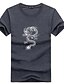 preiswerte Lässige T-Shirts für Herren-Herren T Shirt Hemd Tier Rundhalsausschnitt Weiß Schwarz Blau Grau Dunkelgray Kurzarm Übergröße Täglich Sport Bedruckt Schlank Oberteile Baumwolle Basic Chinoiserie / Sommer / Sommer