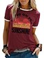 cheap Women&#039;s T-shirts-Women&#039;s T shirt Tee Designer Summer Short Sleeve Letter Hot Stamping Round Neck Daily Holiday Print Clothing Clothes Designer Basic Green Blue Gray