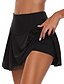 cheap Women&#039;s Skirts-Women&#039;s Swing Skort Mini Polyester White Black Skirts All Seasons Layered Basic Sexy Daily Wear Date M L XL / Skinny