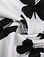 halpa Kuvioidut mekot-Naisten Väljä mekko Polvipituinen mekko Valkoinen Lyhythihainen Kissa Eläin Painettu Kevät Kesä V kaula-aukko Vapaa-aika 2022 M L XL XXL 3XL