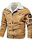 cheap Men&#039;s Jackets &amp; Coats-Men&#039;s Jacket Suede Jacket Regular Winter Solid Colored Jackets Embroidered Casual Daily Black Khaki Brown
