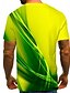 cheap Geometrical-Men&#039;s Shirt T shirt Tee Tee Graphic Round Neck Blue Gold Green 3D Print Daily Going out Short Sleeve Print Clothing Apparel Streetwear