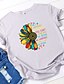 cheap Women&#039;s T-shirts-Women&#039;s T shirt Tee Designer Summer Hot Stamping Floral Graphic Flower Sunflower Design Short Sleeve Round Neck Daily Print Clothing Clothes Designer Basic White Black Pink