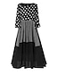 Χαμηλού Κόστους Print Φορέματα-Γυναικεία Φόρεμα σε γραμμή Α Μακρύ φόρεμα Μαύρο Κίτρινο Ρουμπίνι Μακρυμάνικο Πουά Κουρελού Καλοκαίρι Άνοιξη Στρογγυλή Ψηλή Λαιμόκοψη καυτό Χειμερινό φόρεμα Φόρεμα Φθινοπώρου Χαλαρή Εφαρμογή 2023 M L