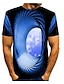 お買い得  幾何学-男性用 シャツ Tシャツ グラフィック 3D印刷 ラウンドネック ブルー グリーン ローズレッド グレー 3Dプリント 日常 半袖 プリント 衣類 ベーシック