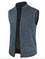 cheap Sweater Vests-Men&#039;s Sweater Vest Knit Vintage Style Retro Solid Colored Stand Collar Vintage Style Sweaters Daily Clothing Apparel Fall Spring Blue Wine M L XL