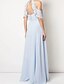 cheap Bridesmaid Dresses-A-Line Bridesmaid Dress Halter Neck Sleeveless Elegant Floor Length Chiffon with Sash / Ribbon / Pleats 2022 / Open Back