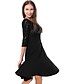 cheap Party Dresses-A-Line Cocktail Dresses Elegant Dress Homecoming Cocktail Party Knee Length Half Sleeve Jewel Neck Chiffon with Sequin 2024