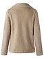 cheap Women&#039;s Coats &amp; Trench Coats-women fleece leopard coat long sleeve button down jackets winter lapel outerwear beige x-large