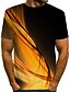 preiswerte Geometrical-Herren Hemd T Shirt Tee Graphic Rundhalsausschnitt Blau Gold Grün 3D-Druck Täglich Ausgehen Kurzarm Bedruckt Bekleidung Strassenmode