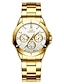 Недорогие Кварцевые часы-мужские наручные часы золото из нержавеющей стали аналоговый циферблат со стразами золотые часы для хэллоуина