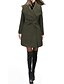preiswerte Damenmäntel und Trenchcoats-Women&#039;s Coat Solid Colored Drawstring Basic Fall &amp; Winter Long Daily Long Sleeve Polyster Coat Tops Black