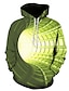 Недорогие Мужские пуловеры с капюшоном-Муж. Толстовка Толстовка с капюшоном и пуловером Легкая толстовка с капюшоном Желтый Красный Синий Лиловый Зеленый Капюшон Графика 3D-печати 3D Повседневные 3D печать Классический Одежда Толстовки