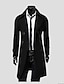 cheap Men&#039;s Outerwear-Men&#039;s Trench Coat Overcoat Coat Camel Black Gray Notch lapel collar Regular Fit M L XL XXL XXXL 4XL