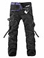 cheap Cargo Pants-Men&#039;s Tactical Cargo Pants Trousers Patchwork Multi Pocket Chinese Style Full Length Daily Going out Basic Tactical Slim Black Gray Inelastic