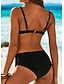 cheap Bikini Sets-Women&#039;s Swimwear Bikini Swimsuit Print Blue Black Army Green Padded Bathing Suits / Padded Bras