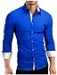 cheap Men&#039;s Shirts-Men&#039;s Shirt Collar Long Sleeve Tops Streetwear Black And White Sapphire Navy