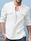 cheap Men&#039;s Button Up Shirts-Men&#039;s Shirt Collar Daily Casual Long Sleeve Tops Summer Shirts Comfortable White Black Blue Khaki