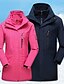 cheap Softshell, Fleece &amp; Hiking Jackets-Women&#039;s Hoodie Jacket Hiking Jacket Hiking 3-in-1 Jackets Fleece Winter Outdoor Thermal Warm Windproof Breathable 3-in-1 Jacket Top Single Slider Ski / Snowboard Climbing Camping / Hiking / Caving