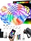 cheap LED Strip Lights-32.8Ft 10M LED Light Strips LED WiFi Wireless RGB Tiktok Lights LED Smart Waterproof 5050 with 24 Keys Remote Control Flexible Tape Lights Fits AlexaGoogle Home and 12V Adapter