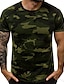 cheap Men&#039;s Tees &amp; Tank Tops-Men&#039;s T shirt Tee Shirt Camo / Camouflage non-printing Round Neck Daily Short Sleeve Tops Muscle Blue Army Green Light gray