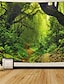 cheap Home &amp; Garden-mistry forest tapestry magical nature green tree wall tapestry rainforest landscape tapestry wall hanging bohemian psychedelic tapestry for bedroom living room dorm