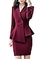 cheap Women&#039;s Blazer&amp;Suits-Women&#039;s Coat Solid Color Formal Coat Fall Spring Work Regular Jacket Black coat