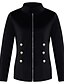 preiswerte Damenjacken-Damen Jacke Alltag Herbst Frühling Standard Mantel Ständer Normale Passform Schick &amp; Modern Jacken Langarm Solide Moderner Stil Schwarz Rote