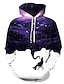 billiga 3d hoodies för män-unisex män 3d mönster plus storlek huva nyhet grafisk bläckmålning tröja tröjor tröjor casual långärmad med stora fickor