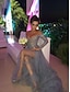 cheap Evening Dresses-A-Line Sexy Engagement Formal Evening Dress Off Shoulder Long Sleeve Sweep / Brush Train Chiffon with Slit Lace Insert 2022