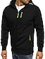 cheap Men&#039;s Outerwear-men&#039;s zipper hooded lightwear softshell jacket casual pullover hoodie outerwear with pocket windbreaker,black,tagsize 3xl=ussize xl
