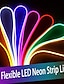 Χαμηλού Κόστους Neon LED Φώτα-φώτα λωρίδας LED neon 1m 2m 3m 4m 5m πολύχρωμα 2835 smd led ip65 αδιάβροχο εύκαμπτο φωτιστικό σιλικόνης με προσαρμογέα dc12v και κιτ διακόπτη dimmer για εσωτερική διακόσμηση σπιτιού