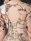 abordables Robes de Soirée-Trapèze Floral Bohème Fête scolaire robe ceremonie Robe Bijoux Demi Manches Traîne Tribunal Dentelle avec Broderie 2022