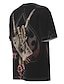 preiswerte 3D-T-Shirt für Männer-Herren Hemd T Shirt Graphic Totenkopf Motiv Rundhalsausschnitt Schwarz 3D-Druck Halloween Wochenende Kurzarm Bekleidung Basic