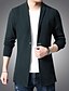cheap Men&#039;s Cardigan Sweater-Men&#039;s Cardigan Jumper Knit Knitted Solid Color V Neck Basic Fall Spring Green Black M L XL / Long Sleeve / Long Sleeve