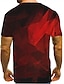 tanie T-shirty 3D męskie-Męskie Podkoszulek Koszula Graficzny Okrągły dekolt Codzienny Wyjściowe Krótki rękaw Najfatalniejszy Podstawowy Elegancja Czarny Szary Czerwony