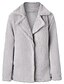 cheap Women&#039;s Coats &amp; Trench Coats-Women&#039;s Teddy Coat Daily Fall Regular Coat Regular Fit Basic Jacket Solid Colored Dark Grey Light Grey Green