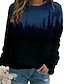 cheap Women&#039;s Hoodies &amp; Sweatshirts-Women&#039;s Hoodie Sweatshirt Pullover Color Block Daily Blue Green Gray Casual Loose Fit Round Neck Long Sleeve Fall &amp; Winter