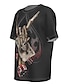 preiswerte 3D-T-Shirt für Männer-Herren Hemd T Shirt Graphic Totenkopf Motiv Rundhalsausschnitt Schwarz 3D-Druck Halloween Wochenende Kurzarm Bekleidung Basic