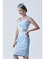 cheap Mother of the Bride Dresses-Two Piece Sheath / Column Mother of the Bride Dress Wrap Included Plunging Neck Knee Length Satin Lace Half Sleeve with Lace Split Front Crystal Brooch 2023